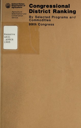Cover for Congressional district ranking