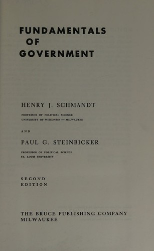 Cover for Fundamentals of government