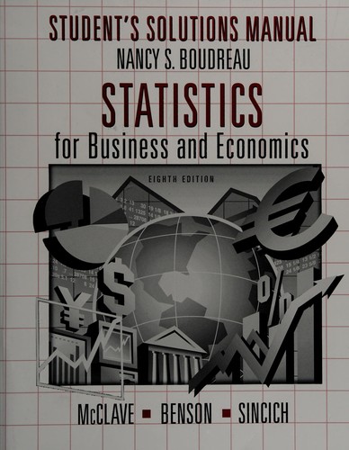 Cover for Statistics for Business and Economics, 8th edition (Student's Solutions Manual)