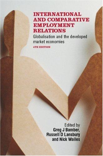 Cover for International and comparative employment relations