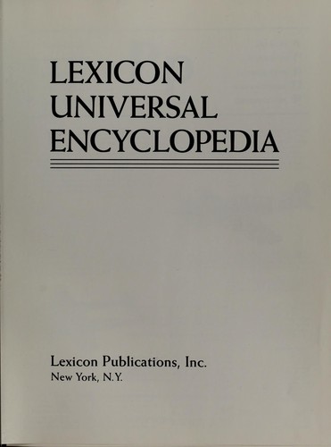 Cover for Lexicon Universal Encyclopedia