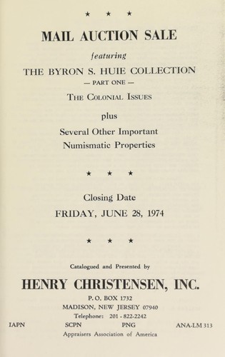 Cover for Numismatic commentary and mail auction sale