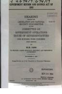 Cover for Government Reform and Savings Act of 1993