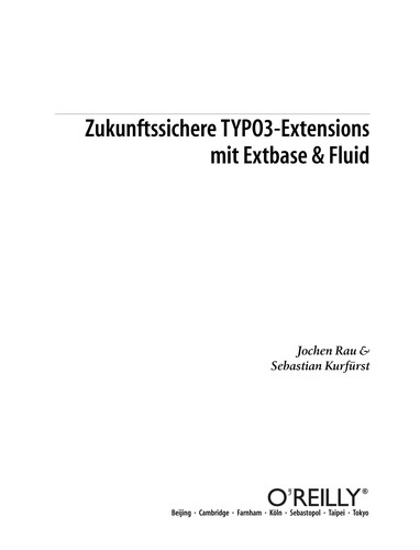 Cover for Zukunftssichere TYPO3-Extensions mit Extbase & Fluid