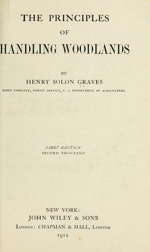 Cover for The principles of handling woodlands