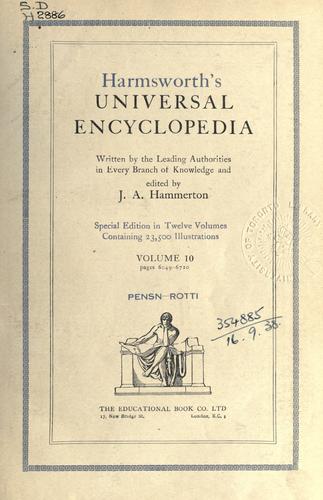Cover for Harmsworth's Universal encyclopedia