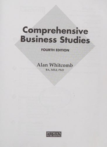 Cover for Comprehensive Business Studies