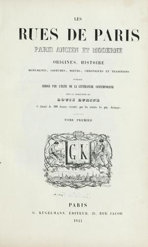Cover for Les rues de Paris.