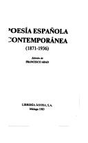 Cover for Poesía española contemporánea (1871-1936)