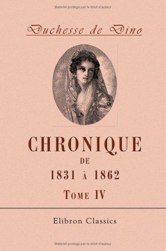 Cover for Chronique de 1831 à 1862