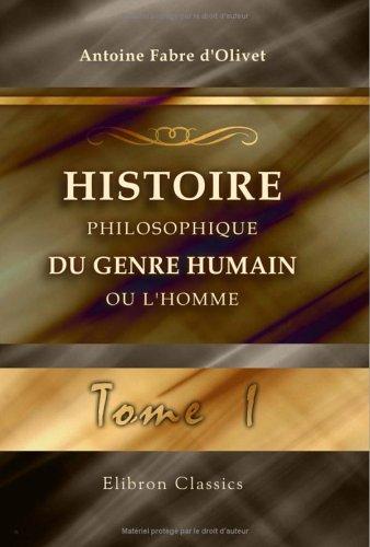 Cover for Histoire philosophique du genre humain, ou l'homme