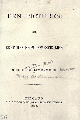 Cover for Pen pictures, or, Sketches from domestic life
