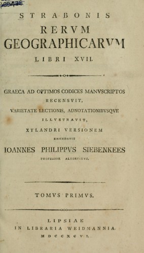 Cover for Rerum geographicarum libri 17