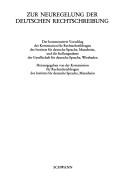 Cover for Zur Neuregelung der deutschen Rechtschreibung