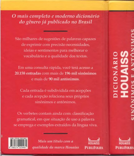 Cover for Dicionário sinônimos e antônimos