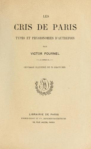 Cover for Les cris de Paris