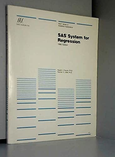 Cover for SAS System for Regression, 1986 (SAS Series in Statistical Applications)