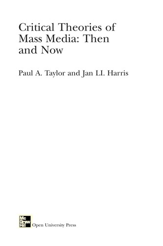 Cover for Critical theories of mass media