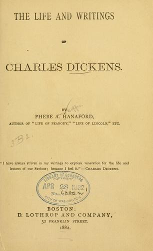 Cover for The life and writings of Charles Dickens.