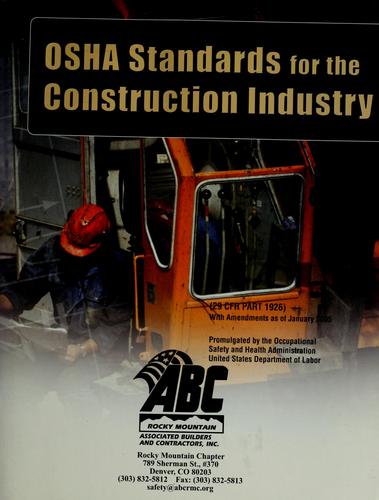 Cover for OSHA standards for the construction industry (29 CFR part 1926)