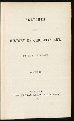 Cover for Sketches of the history of Christian art