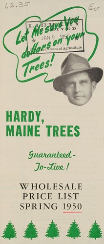 Cover for Wholesale price list, spring 1950