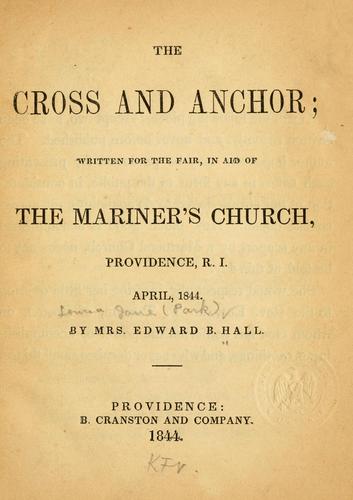 Cover for The cross and anchor written for the fair