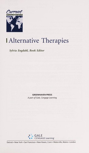 Cover for Alternative therapies