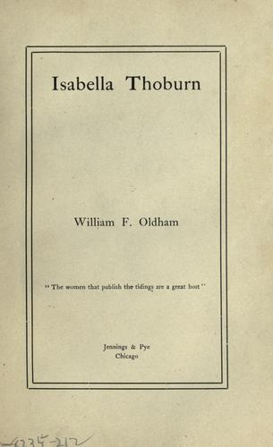 Cover for Isabella Thoburn