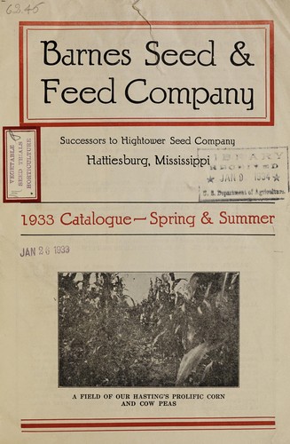 Cover for 1933 catalogue, spring and summer