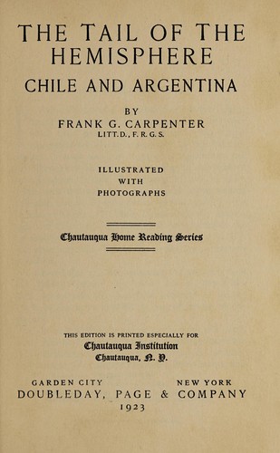 Cover for The tail of the hemisphere, Chile and Argentina