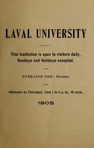 Cover for Laval University