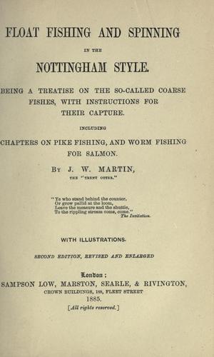 Cover for Float fishing and spinning in the Nottingham style