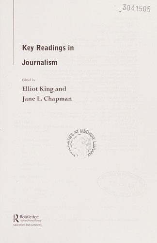 Cover for Key readings in journalism