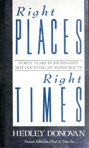 Cover for Right places, right times