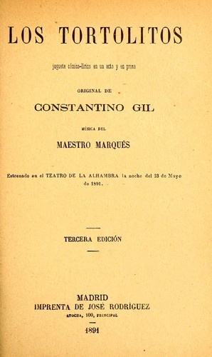 Cover for Los tortolitos