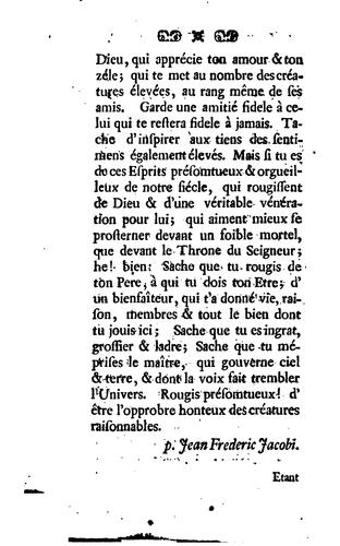 Cover for Dieu meriteroit-II bien qu'un homme eut pour Lui des egards et du respect et ...