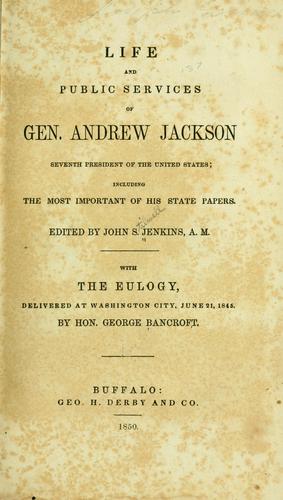 Cover for Life and public services of Gen. Andrew Jackson