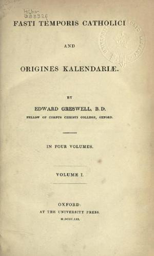 Cover for Fasti Temporis Catholici and Origines kalendariae