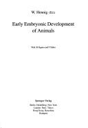 Cover for Early embyronic development of animals