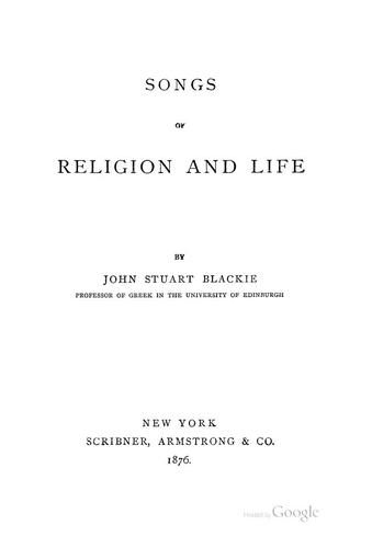 Cover for Songs of Religion and Life