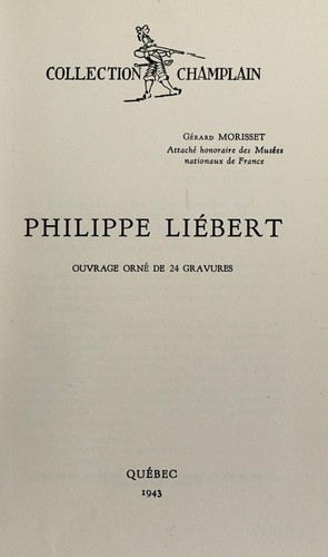 Cover for Philippe Liébert