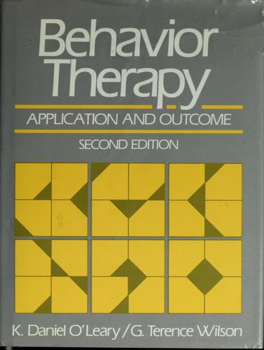 Cover for Behavior therapy