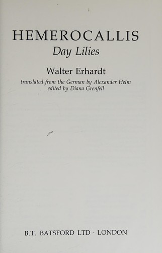 Cover for Hemerocallis
