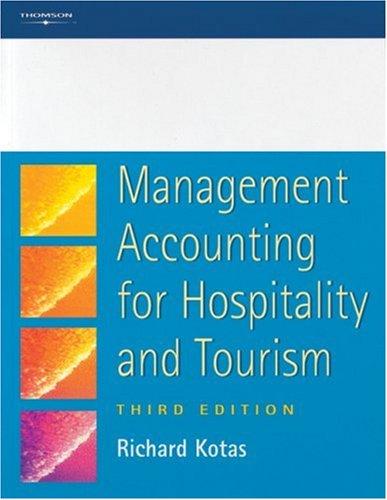 Cover for Management Accounting for Hospitality and Tourism