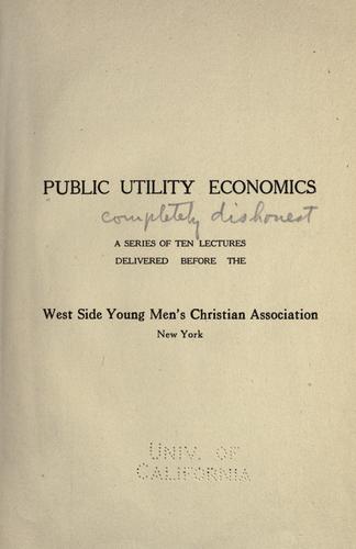 Cover for Public utility economics