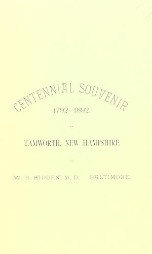 Cover for Centennial souvenir, 1792-1892.