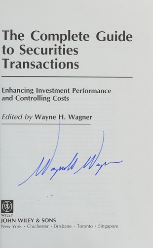 Cover for The Complete guide to securities transactions