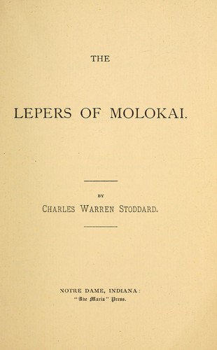 Cover for The lepers of Molokai.