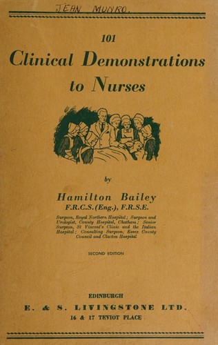 Cover for 101 clinical demonstrations to nurses